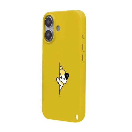 iPhone 16 Sarı Lansman Renkli Silikon Cat Lover Kedi Tasarımlı Kılıf