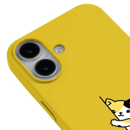 iPhone 16 Sarı Lansman Renkli Silikon Cat Lover Kedi Tasarımlı Kılıf