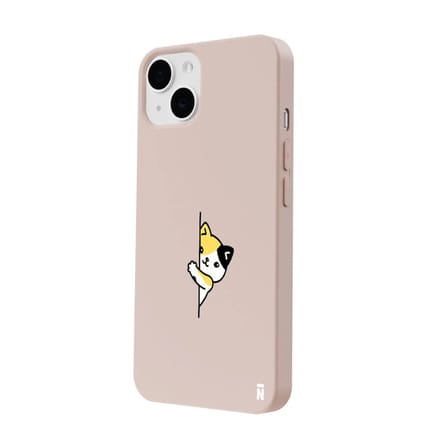 iPhone 15 Pudra Lansman Renkli Silikon Cat Lover Kedi Tasarımlı Kamera Korumalı Telefon Kılıf