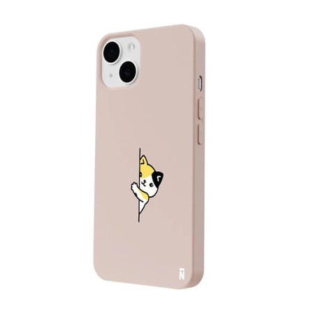 iPhone 14 Pudra Lansman Renkli Silikon Cat Lover Kedi Tasarımlı Kamera Korumalı Telefon Kılıf