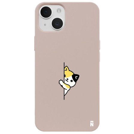 iPhone 13 Pudra Lansman Renkli Silikon Cat Lover Kedi Tasarımlı Kamera Korumalı Telefon Kılıf