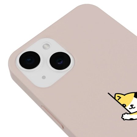iPhone 13 Pudra Lansman Renkli Silikon Cat Lover Kedi Tasarımlı Kamera Korumalı Telefon Kılıf