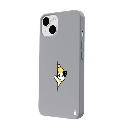 iPhone 14 Plus Gri Lansman Renkli Silikon Cat Lover Kedi Tasarımlı Kamera Korumalı Telefon Kılıf