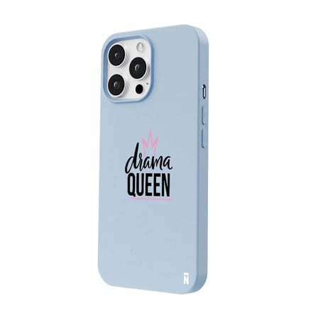 iPhone 16 Pro Max Mavi Lansman Renkli Silikon Drama Queen Tasarımlı Premium Kılıf