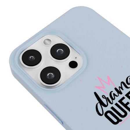 iPhone 16 Pro Max Mavi Lansman Renkli Silikon Drama Queen Tasarımlı Premium Kılıf