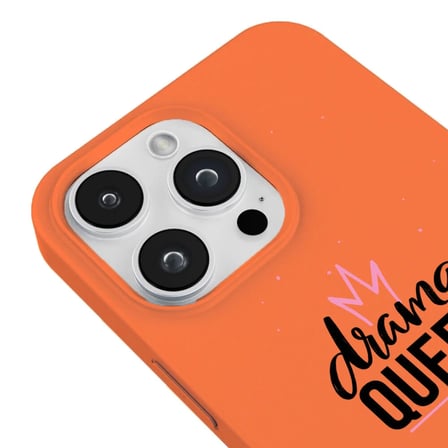 iPhone 13 Pro Max Turuncu Lansman Renkli Silikon Drama Queen Tasarımlı Premium Kılıf