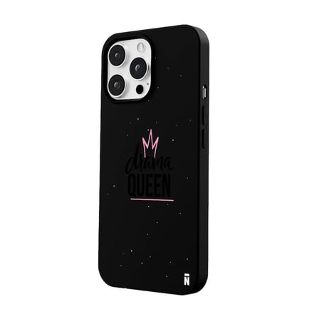 iPhone 16 Pro Siyah Lansman Renkli Silikon Drama Queen Tasarımlı Premium Kılıf
