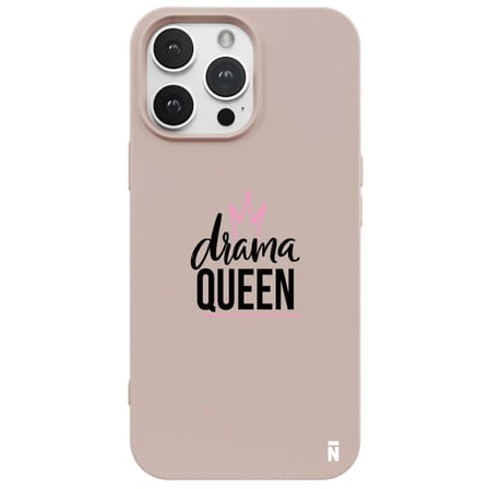 iPhone 14 Pro Pudra Lansman Renkli Silikon Drama Queen Tasarımlı Premium Kılıf