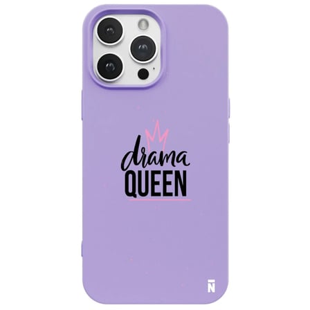iPhone 13 Pro Lila Lansman Renkli Silikon Drama Queen Tasarımlı Premium Kılıf