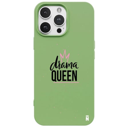 iPhone 12 Pro Yeşil Lansman Renkli Silikon Drama Queen Tasarımlı Premium Kılıf