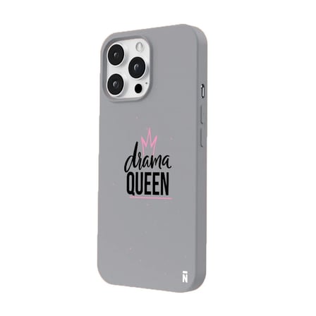iPhone 11 Pro Gri Lansman Renkli Silikon Drama Queen Tasarımlı Premium Kılıf