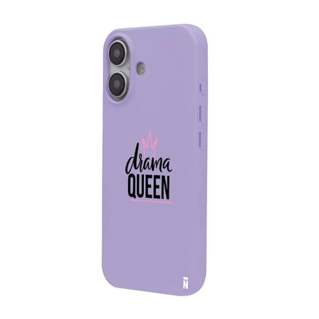 iPhone 17 Lila Lansman Renkli Silikon Drama Queen Tasarımlı Premium Kılıf