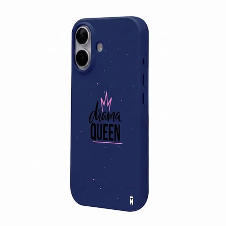 iPhone 17 Lacivert Lansman Renkli Silikon Drama Queen Tasarımlı Premium Kılıf