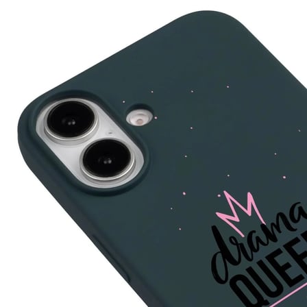 iPhone 16 Plus Haki Lansman Renkli Silikon Drama Queen Tasarımlı Premium Kılıf