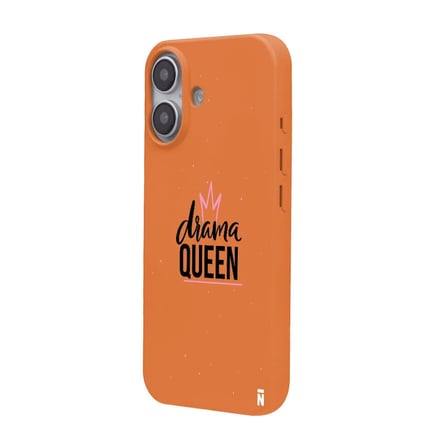 iPhone 16 Plus Turuncu Lansman Renkli Silikon Drama Queen Tasarımlı Premium Kılıf