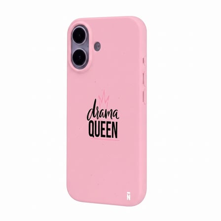 iPhone 16 Plus Pembe Lansman Renkli Silikon Drama Queen Tasarımlı Premium Kılıf