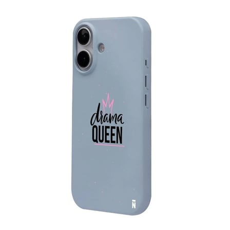 iPhone 16 Mavi Lansman Renkli Silikon Drama Queen Tasarımlı Premium Kılıf