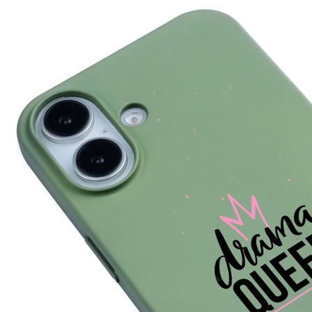 iPhone 16 Yeşil Lansman Renkli Silikon Drama Queen Tasarımlı Premium Kılıf