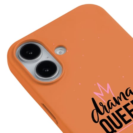 iPhone 16 Turuncu Lansman Renkli Silikon Drama Queen Tasarımlı Premium Kılıf