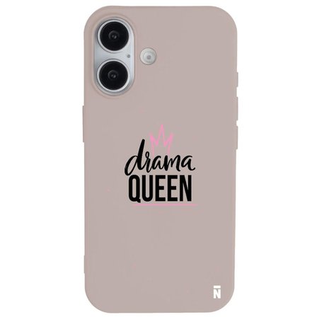 iPhone 16 Pudra Lansman Renkli Silikon Drama Queen Tasarımlı Premium Kılıf