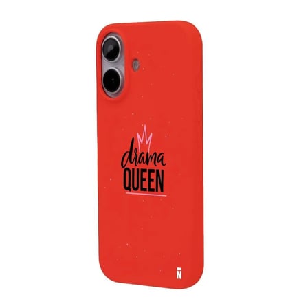 iPhone 16 Kırmızı Lansman Renkli Silikon Drama Queen Tasarımlı Premium Kılıf