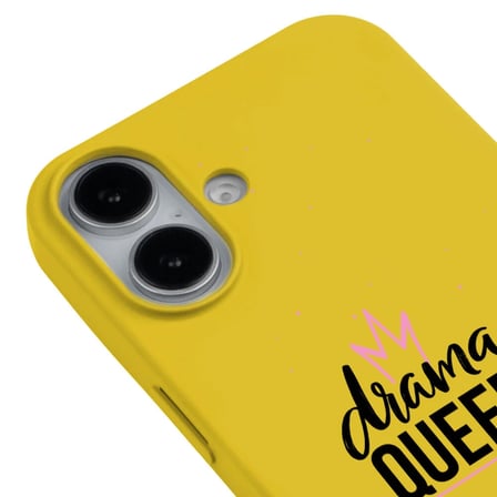 iPhone 16 Sarı Lansman Renkli Silikon Drama Queen Tasarımlı Premium Kılıf