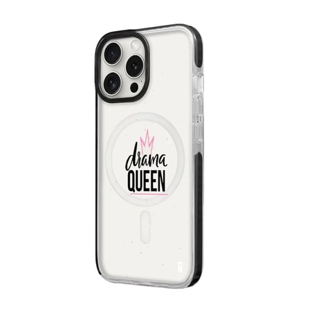 iPhone 16 Pro Max Yanları Siyah Magsafe Arty Şeffaf Drama Queen Tasarımlı Premium Kılıf