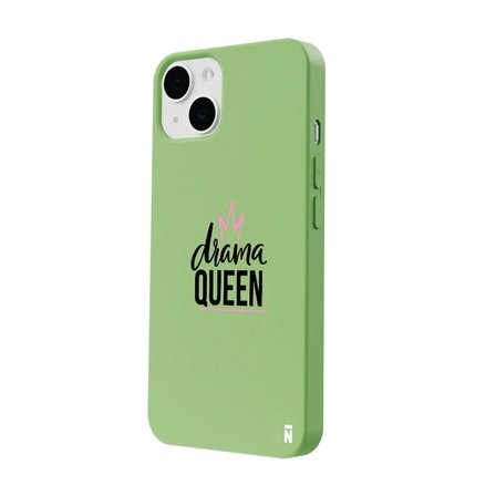 iPhone 15 Yeşil Lansman Renkli Silikon Drama Queen Tasarımlı Kamera Korumalı Telefon Kılıf