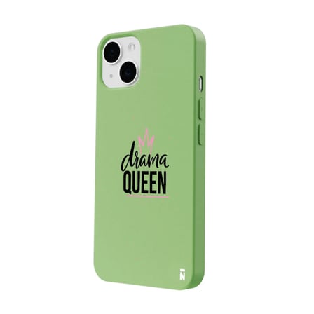 iPhone 12 Yeşil Lansman Renkli Silikon Drama Queen Tasarımlı Kamera Korumalı Telefon Kılıf