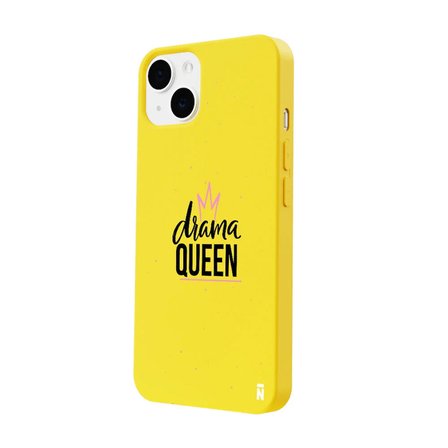 iPhone 12 Sarı Lansman Renkli Silikon Drama Queen Tasarımlı Kamera Korumalı Telefon Kılıf