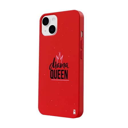 iPhone 15 Plus Kırmızı Lansman Renkli Silikon Drama Queen Tasarımlı Kamera Korumalı Telefon Kılıf