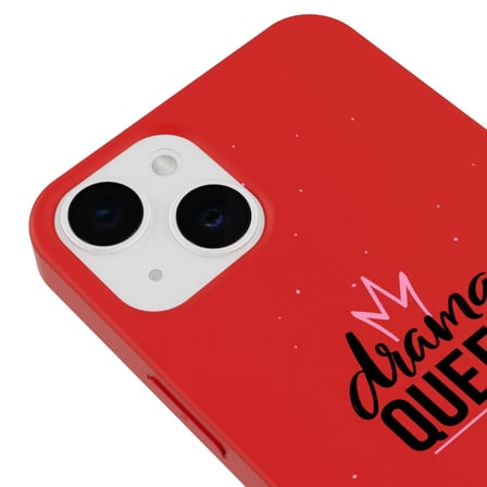 iPhone 15 Plus Kırmızı Lansman Renkli Silikon Drama Queen Tasarımlı Kamera Korumalı Telefon Kılıf