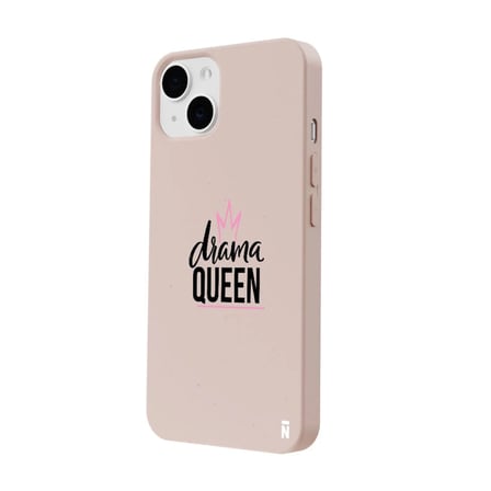 iPhone 14 Plus Pudra Lansman Renkli Silikon Drama Queen Tasarımlı Kamera Korumalı Telefon Kılıf