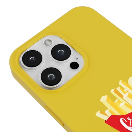 iPhone 15 Pro Max Sarı Lansman Renkli Silikon New Year Kedi Tasarımlı Premium Kılıf