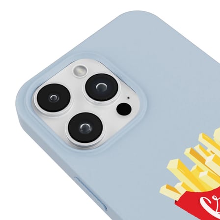 iPhone 14 Pro Max Mavi Lansman Renkli Silikon New Year Kedi Tasarımlı Premium Kılıf