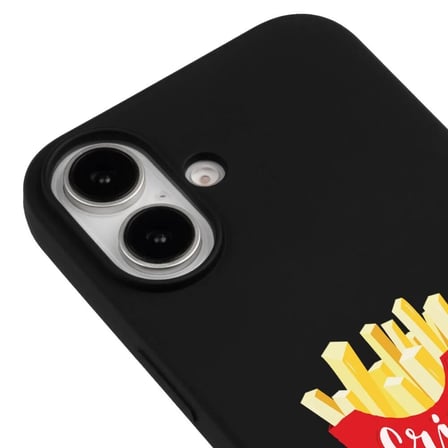 iPhone 17 Siyah Lansman Renkli Silikon New Year Kedi Tasarımlı Premium Kılıf