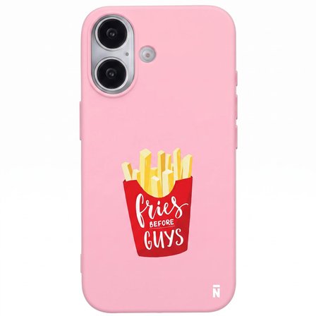 iPhone 17 Pembe Lansman Renkli Silikon New Year Kedi Tasarımlı Premium Kılıf