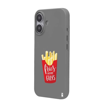 iPhone 16 Plus Gri Lansman Renkli Silikon New Year Kedi Tasarımlı Premium Kılıf