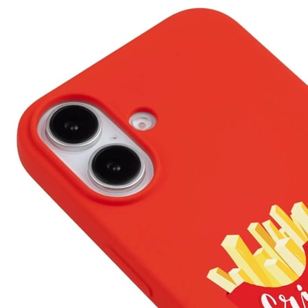 iPhone 16 Plus Kırmızı Lansman Renkli Silikon New Year Kedi Tasarımlı Premium Kılıf