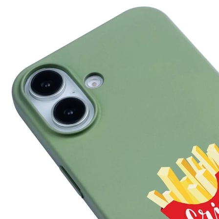iPhone 16 Yeşil Lansman Renkli Silikon New Year Kedi Tasarımlı Premium Kılıf