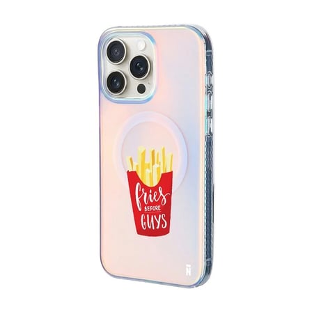 iPhone 14 Pro Max Hologram Magsafe New Year Kedi Tasarımlı Premium Kılıf