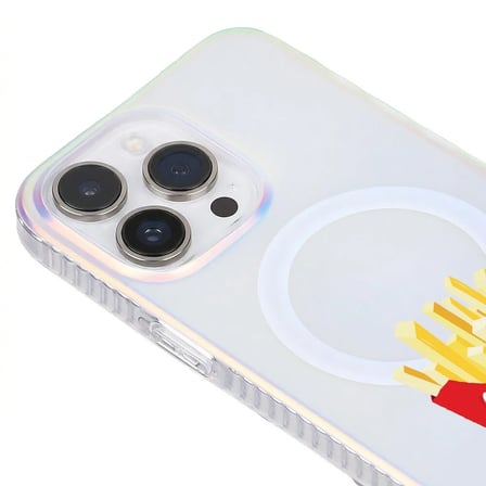 iPhone 14 Pro Max Hologram Magsafe New Year Kedi Tasarımlı Premium Kılıf