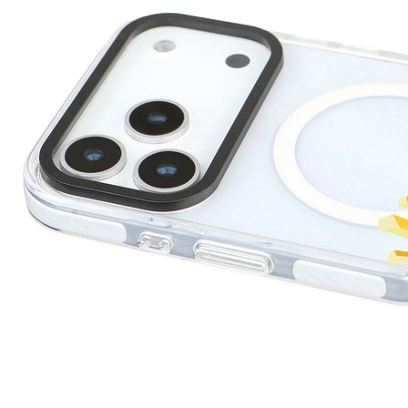 iPhone 17 Pro Max Yanları Beyaz Magsafe Arty Şeffaf New Year Kedi Tasarımlı Premium Kılıf