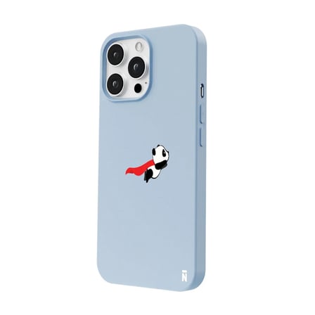 iPhone 16 Pro Max Mavi Lansman Renkli Silikon Fliying Panda Tasarımlı Premium Kılıf