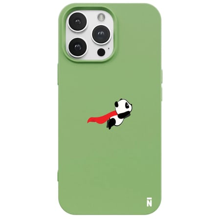 iPhone 16 Pro Max Yeşil Lansman Renkli Silikon Fliying Panda Tasarımlı Premium Kılıf