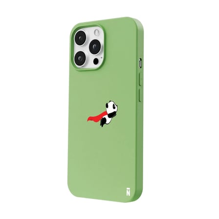 iPhone 16 Pro Max Yeşil Lansman Renkli Silikon Fliying Panda Tasarımlı Premium Kılıf