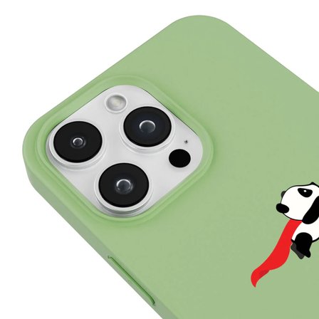 iPhone 16 Pro Max Yeşil Lansman Renkli Silikon Fliying Panda Tasarımlı Premium Kılıf