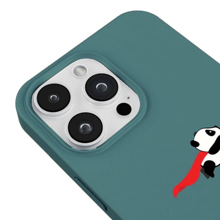iPhone 16 Pro Max Haki Lansman Renkli Silikon Fliying Panda Tasarımlı Premium Kılıf