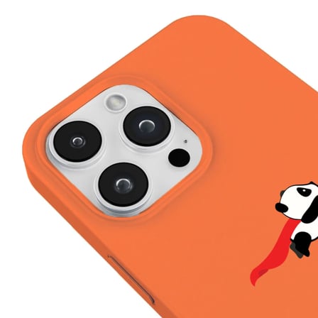 iPhone 16 Pro Max Turuncu Lansman Renkli Silikon Fliying Panda Tasarımlı Premium Kılıf
