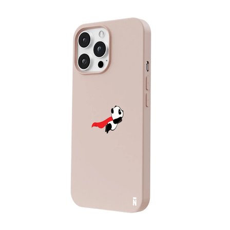 iPhone 16 Pro Max Pudra Lansman Renkli Silikon Fliying Panda Tasarımlı Premium Kılıf